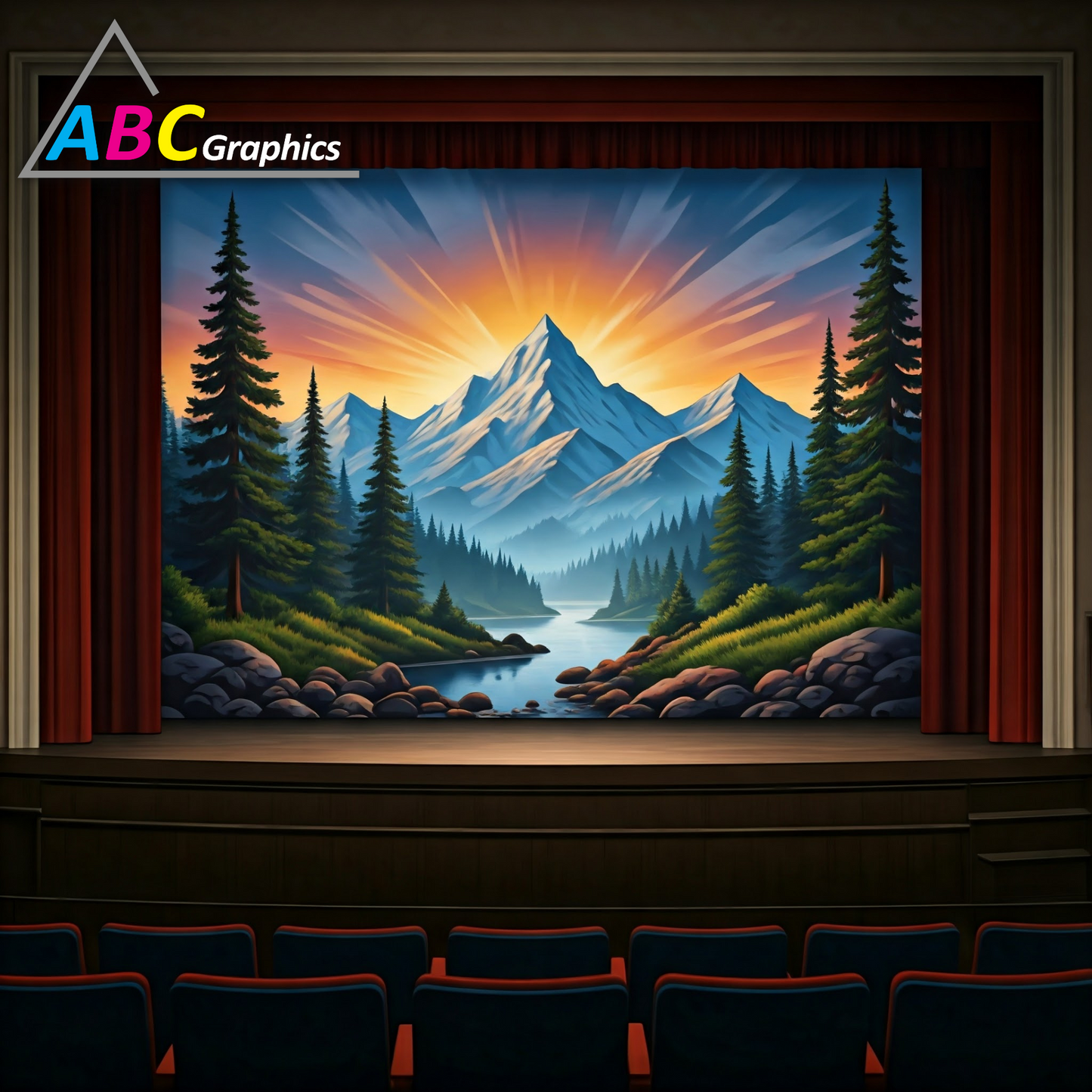 ABC Graphics | 13 Mil 600x600 Water Resistant 100% Polyester Fabric - 3" Core w/ 2" Adapter - 24"x100' (PFS)