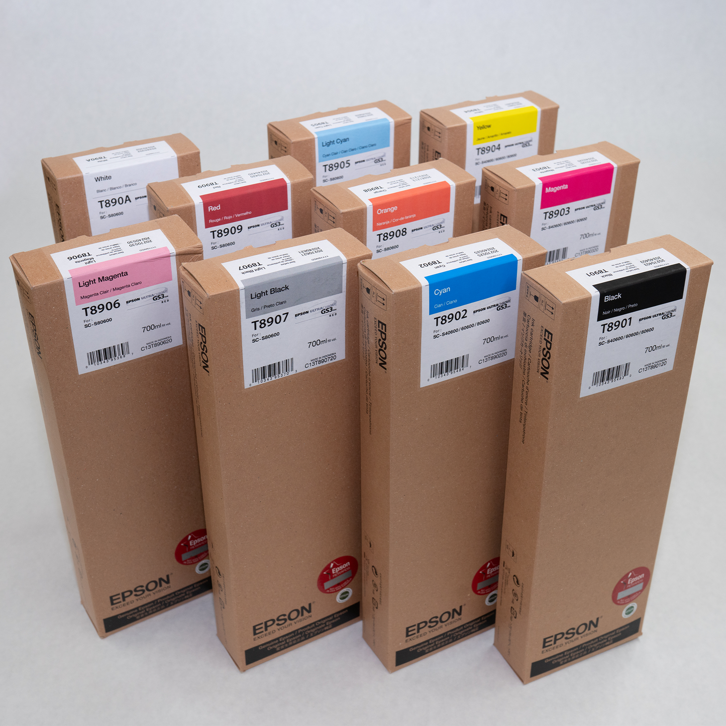 Epson T890 UltraChrome GS3 Ink Cartridges (700 ML)